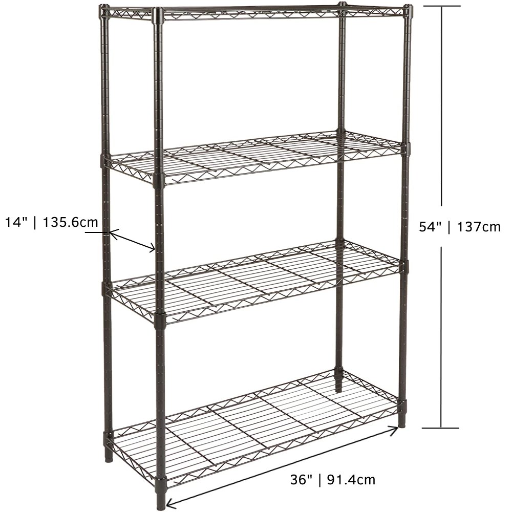 Heavy Duty Shelving Unit, 5-Shelf, Black: image 6