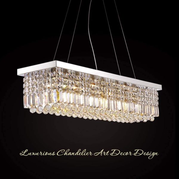buy rectangular crystal chandelier sale online